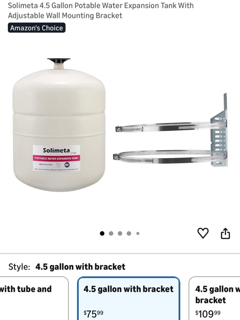 4.5 Gallon Portable Expansion Tank - White